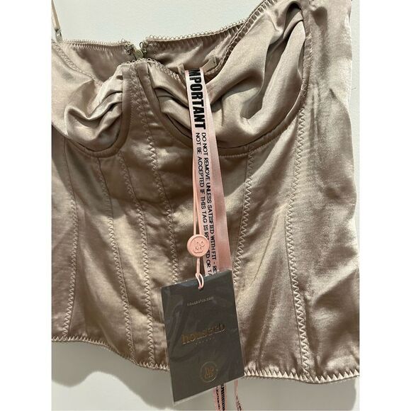 House OF CB Sweetheart Neck Bustier Top Women's Chantal Sand Size Large - Picture 10 of 13